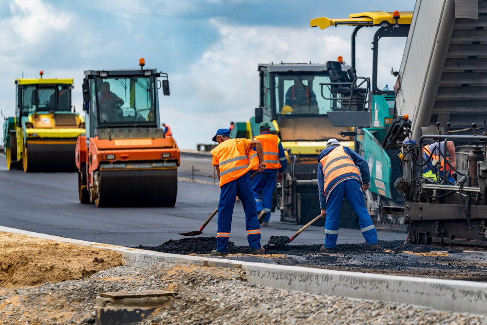 Excavation and grading construction of new roads